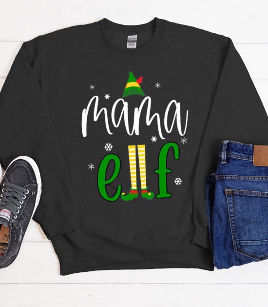 Mama Elf Cool Trending graphic Sweatshirt