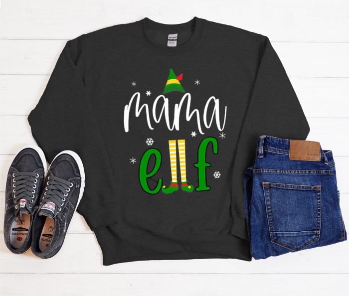 Mama Elf Cool Trending graphic Sweatshirt