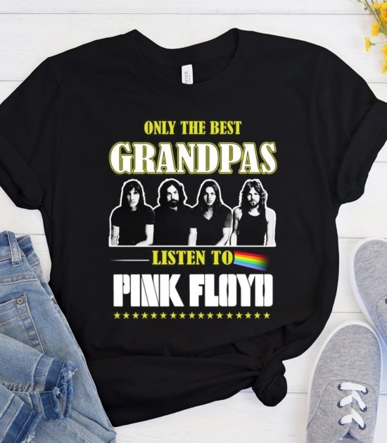 Only The best Grandpa Listen to Pink Floyd Cool Trending graphic T Shirt