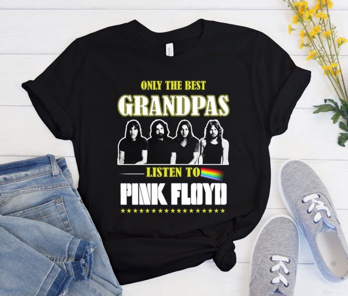 Only The best Grandpa Listen to Pink Floyd Cool Trending graphic T Shirt