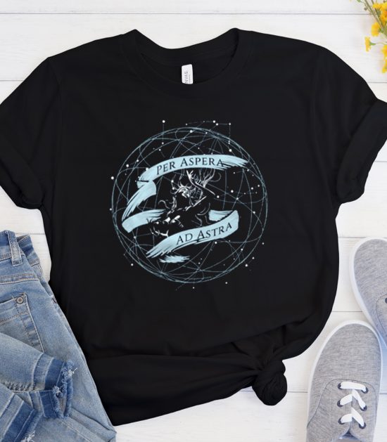 Per Aspera Ad Astra Cool Trending graphic T Shirt