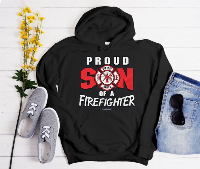 Proud Son of a Firefighter graphic Hoodie