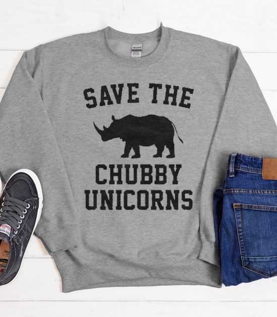 Save the chubby unicorns graphic Sweatshirt