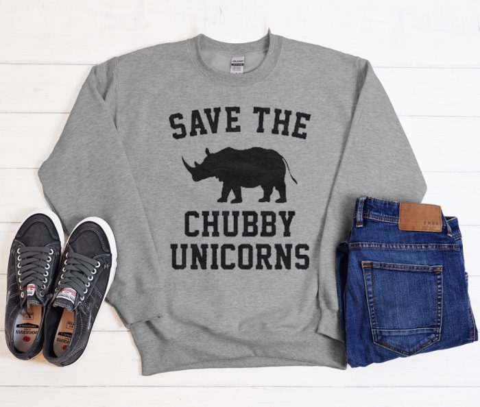 Save the chubby unicorns graphic Sweatshirt