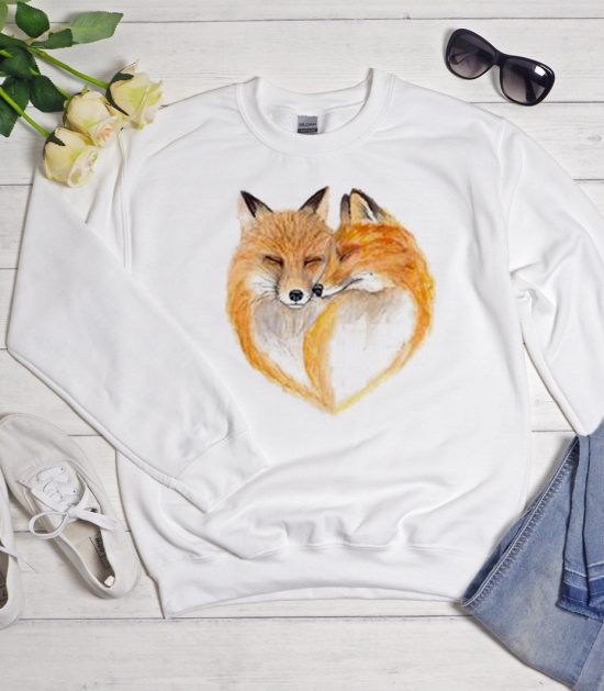 fox in love Cool Trending graphic Sweatshirt