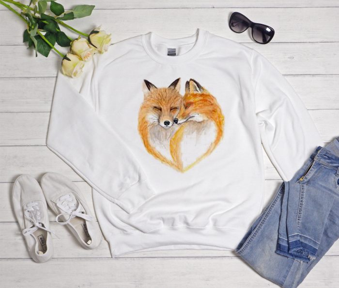 fox in love Cool Trending graphic Sweatshirt