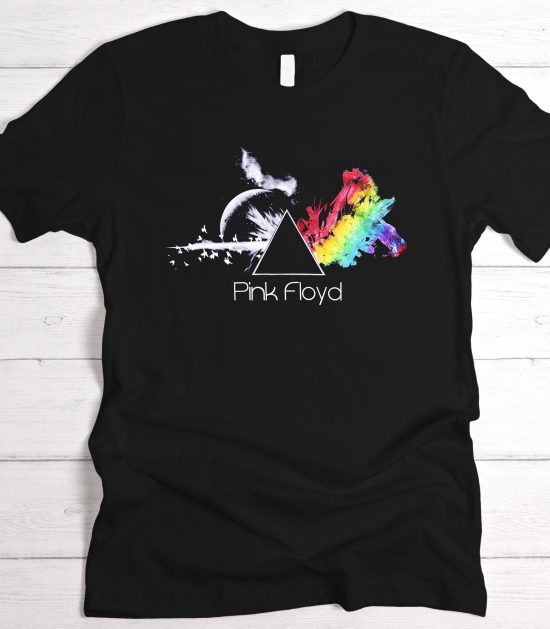 Any Colour You Like Black Athletic Pink Floyd Graphic T-Shirt