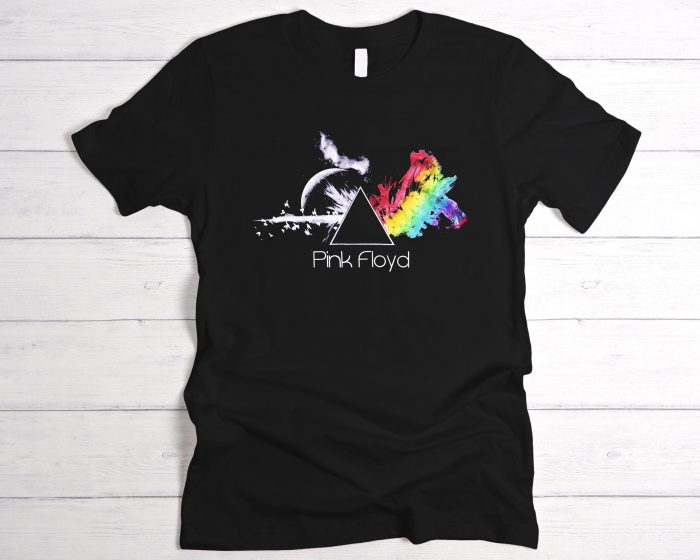 Any Colour You Like Black Athletic Pink Floyd Graphic T-Shirt