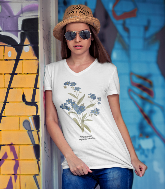 Forget Me Not Myosotis Sylvatica Men Women T-Shirt