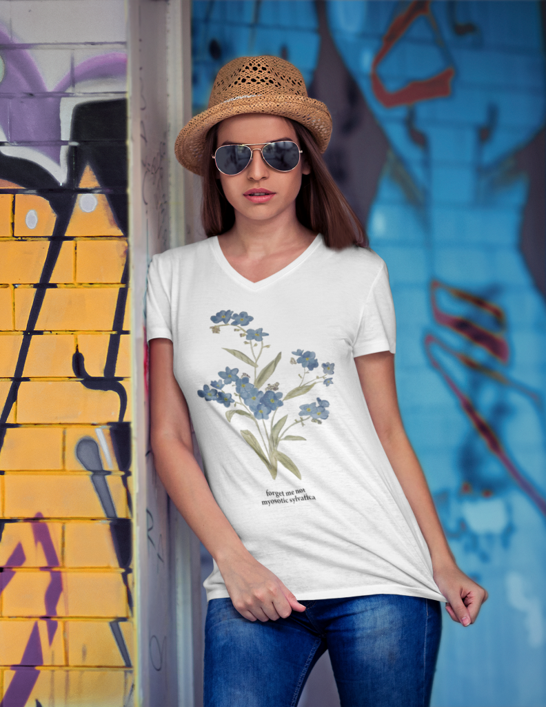 Forget Me Not Myosotis Sylvatica Men Women T Shirt