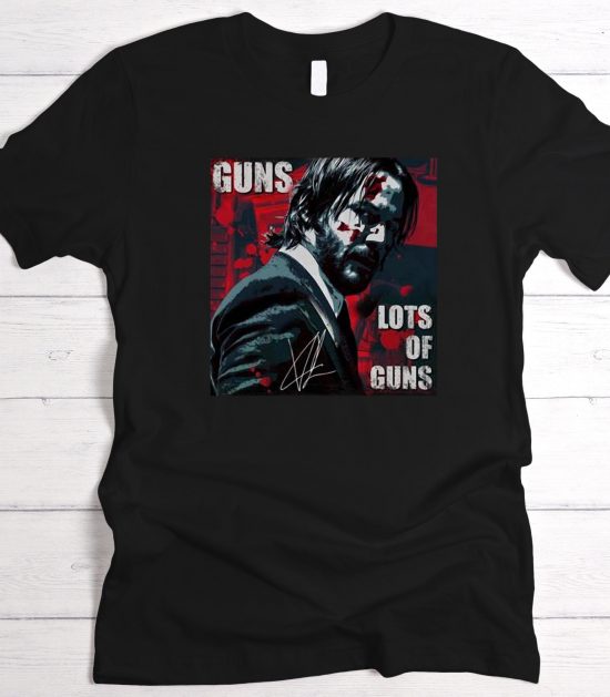 John Wick Guns Lots Of Guns Graphic T-shirt