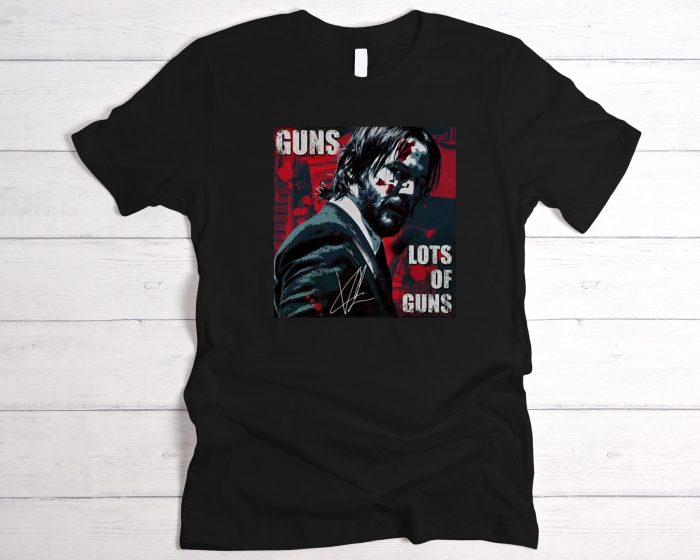 John Wick Guns Lots Of Guns Graphic T-shirt