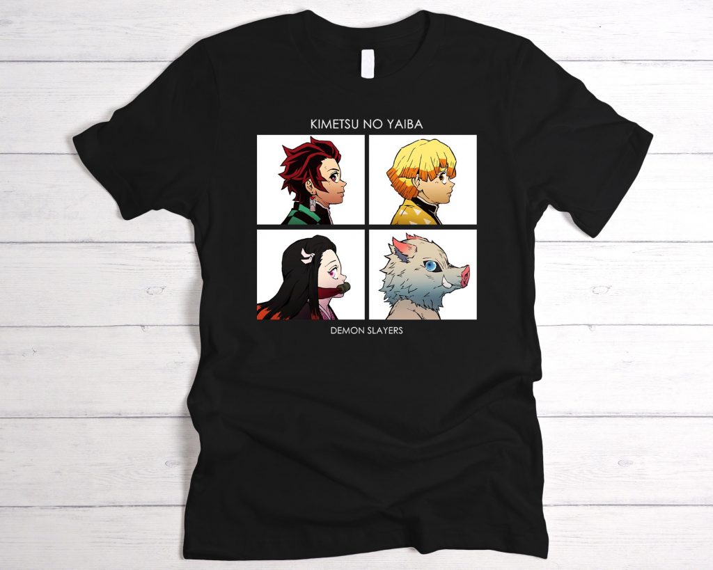 Kimetsu No Yaiba Demon Slayers Gorillaz t-shirt – shoppingu.today