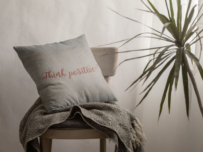 Think Positive Cute Pillow Case