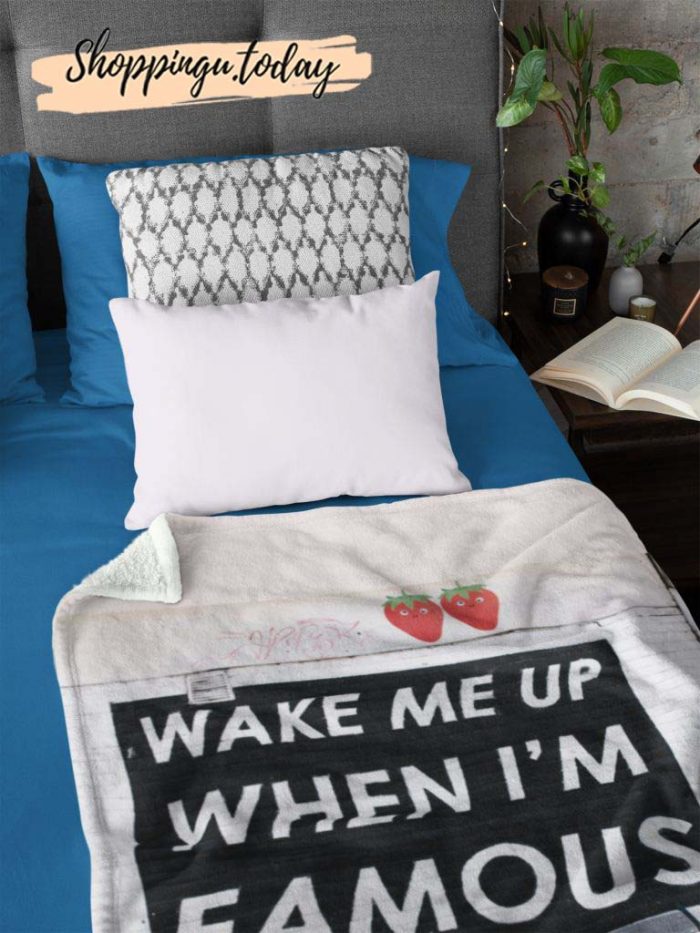 Wake Me Up When I'M Famous Cute Graphic Blanket