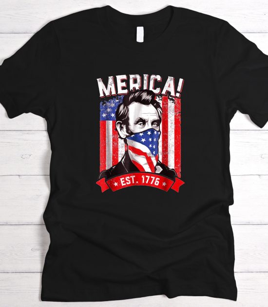 merica est 1776 Abraham Lincon T-Shirt