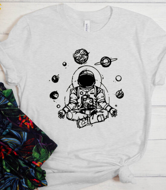 Astronaut Yoga Spiritual Space T-Shirt