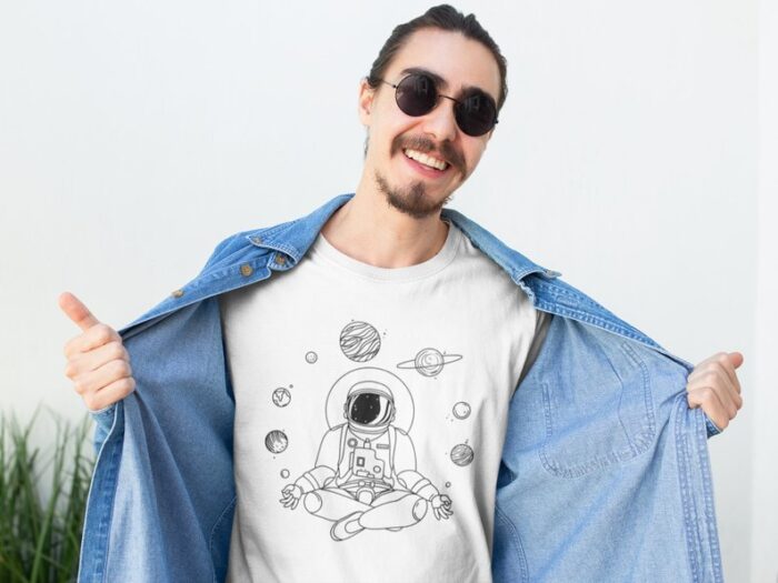 Astronaut Yoga Spiritual Space T-Shirt