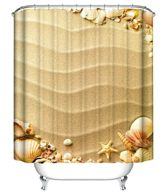 Beach Sand & Seashells Shower Curtain