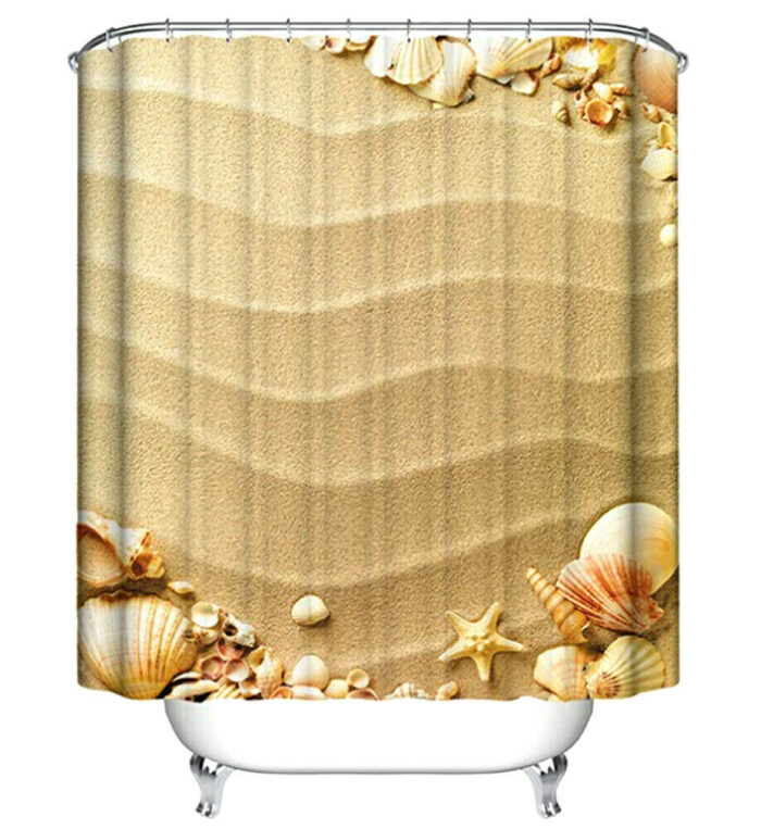 Beach Sand & Seashells Shower Curtain