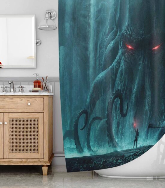 Deep Sea Monster The Kraken Shower Curtain