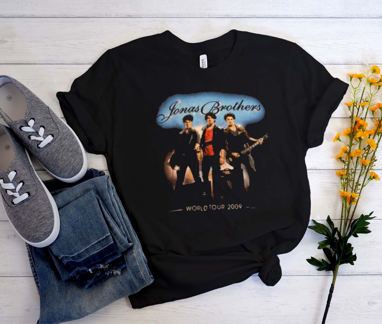 Knurre ledningsfri Bygge videre på Jonas Brothers World Tour 2009 T-shirt – shoppingu.today